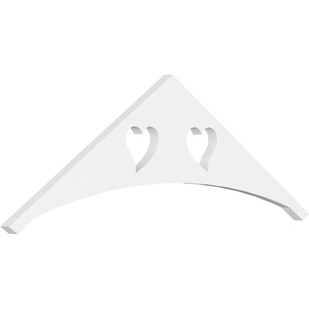 Ekena Millwork Pitch Winston Architectural Grade PVC Gable Pediment, 36"W x 12"H x 1"P (8/12) GPP036X012X100WIN